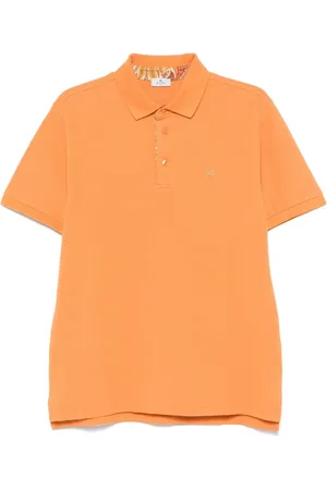 Etro Top, Herre, , L, Bomuld, Bomulds Polo Shirt Med Broderet Logo
