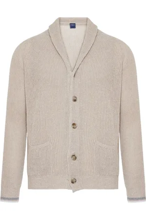 FEDELI Strik, Herre, , XL, Uld, Linen Cardigan