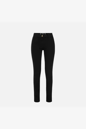 Elisabetta Franchi Bukser, Dame, Sort, W28, Bomuld, Low-rise Stretch Cotton Skinny Jeans