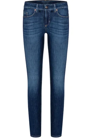 Cambio Jeans, Dame, Blå, M, Denim, Slim Fit Denim Bukser