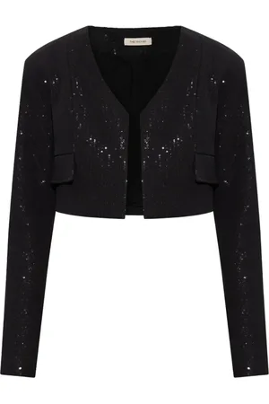 The Mannei Jakke, Dame, Sort, S, Uld, Paillet Kort Blazer