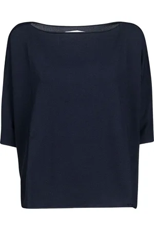 LIVIANA CONTI Bluser & Skjorter, Dame, Blå, S, Blå Bådhals Sweater