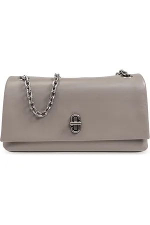 Marc Jacobs Tilbehør, Dame, Grå, ONE SIZE, Uld, Læder Skuldertaske