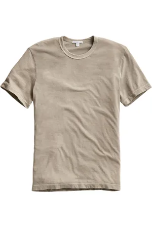 James Perse Top, Herre, Grå, M, Bomuld, Premium Bomuld Crew Neck Tee