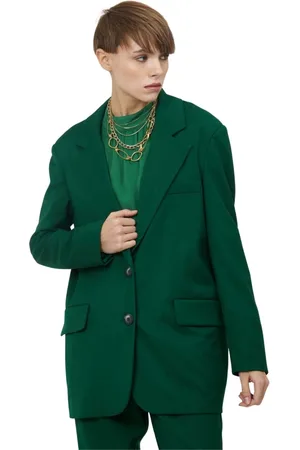 Silvian Heach Jakke, Dame, Grøn, S, Polyester, Regular Blazer med sidelommer