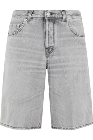 haikure Shorts, Dame, Grå, W28, Bomuld, Grå Wide Leg Bermuda Jeans