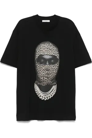 Ih Nom Uh Nit Top, Herre, Sort, 2XL, Sort Logo Print Crew Neck T-shirt