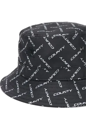 MARCELO BURLON Tilbehør, Herre, Sort, ONE SIZE, Uld, Logo Bucket Hat
