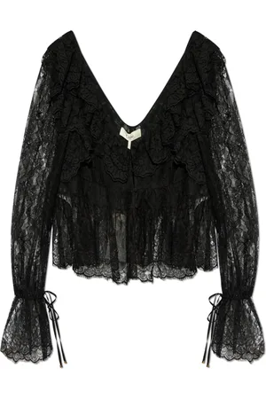 Chloé Bluser & Skjorter, Dame, Sort, S, Bomuld, Blonde Top med Blonde
