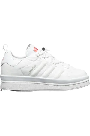 Moncler Sko, Dame, Hvid, 36 2/3 EU, Quilted Campus Low Top Sneakers