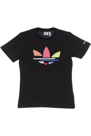 adidas Top, Dame, Sort, L, Bomuld, Trefoil Tee Short Sleeve