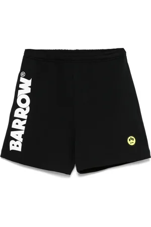 BARROW Shorts, Herre, Sort, M, Bomuld, Sort Overalls Shorts med Iridescent Detalje