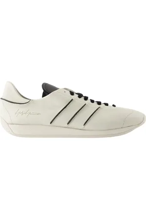 Y-3 Sko, Dame, Hvid, 43 EU, Læder, Hvide Lædersneakers - Gummisål