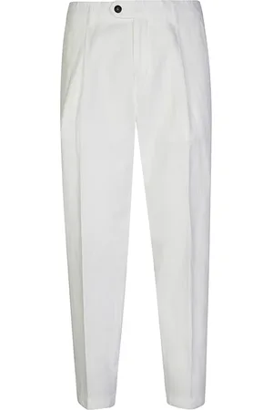ELEVENTY Bukser, Herre, Hvid, W34, Bomuld, Lyocell Linen Cotton Bukser