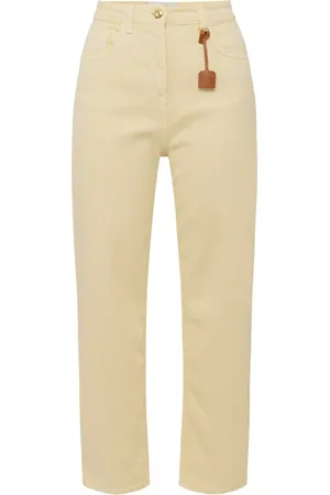 Elisabetta Franchi Jeans, Dame, , W29, Bomuld, Farvede bomuldsjeans med logo-vedhæng