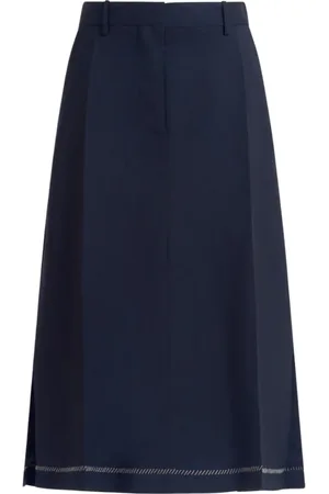 Marni Nederdel, Dame, Blå, M, Uld, Uld A-line Nederdel