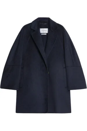 Max Mara Frakke, Dame, Blå, S, Uld, Sequoia Frakke