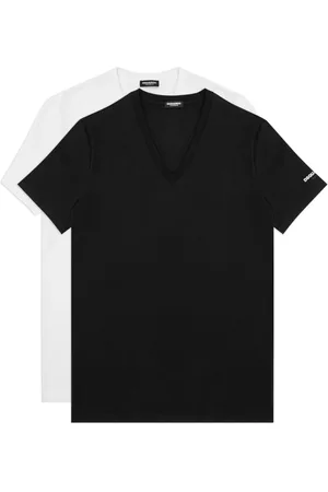 Dsquared2 Top, Herre, Sort, M, Bomuld, Plain Logo 2-Pack T-shirt