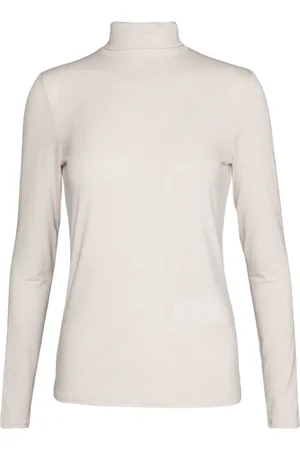 Max Mara Strik, Dame, Hvid, L, Fresis Turtleneck