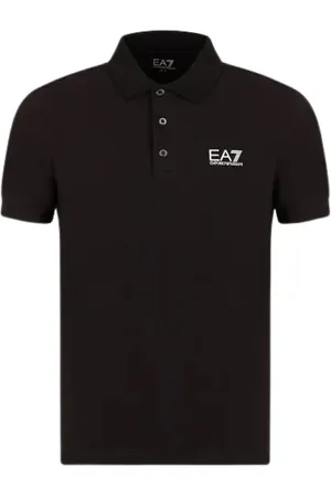 EA7 Top, Herre, Sort, L, Bomuld, Polo Shirt