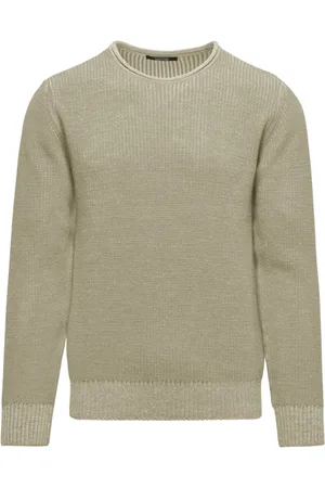 Bomboogie Strik, Herre, , S, Uld, Ribstrikket Uldblanding Crewneck Sweater
