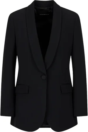 Emporio Armani Jakke, Dame, Sort, S, Satin, Envers Satin Blazer