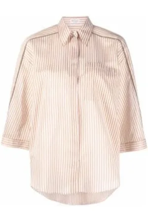 Brunello Cucinelli Bluser & Skjorter, Dame, , S, Bomuld, Stribet Skjorte