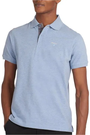 Barbour Top, Herre, Blå, L, Bomuld, Ensfarvet Polo Shirt To Knapper