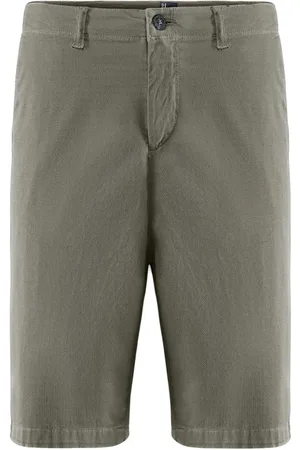 Bomboogie Shorts, Herre, Grøn, W31, Uld, Stretch Cotton Piqué Chino Bermuda Shorts