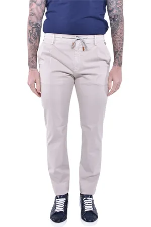 ELEVENTY Bukser, Herre, Hvid, W38, Bomuld, Slim-fit Jogger Bukser