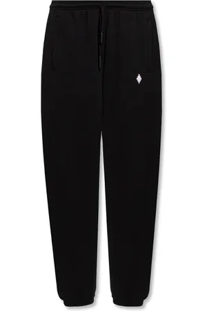 MARCELO BURLON Bukser, Herre, Sort, M, Bomuld, Sweatpants med logo