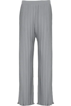 Lanvin Bukser, Dame, Grå, XL, Polyester, Plisserede bukser