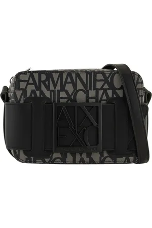 Armani Exchange Taske, Dame, Sort, ONE SIZE, Uld, Sort skuldertaske med lynlåslukning