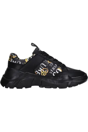VERSACE Sko, Herre, Sort, 41 EU, Læder, Sneakers Sort