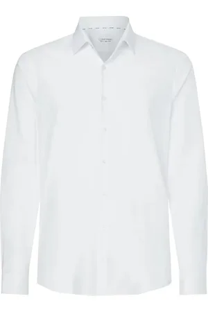 Calvin Klein Skjorte, Herre, Hvid, XL, Bomuld, Modern Hvid Bomuldsskjorte