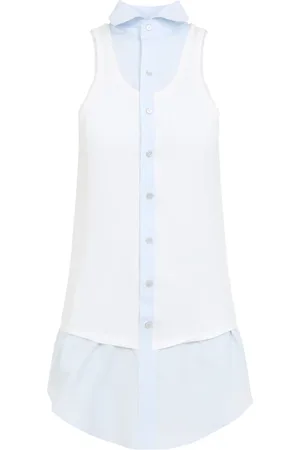 Maison Margiela Bluser & Skjorter, Dame, Blå, XS, Bomuld, Lyseblå Tank Top