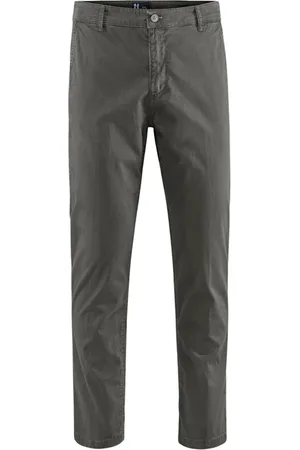 Bomboogie Bukser, Herre, Grå, W30, Bomuld, Slim Fit Stretch Bomuld Chino Bukser