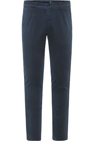 Bomboogie Bukser, Herre, Blå, W29, Bomuld, Stretch Cotton Chino Bukser
