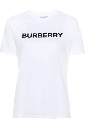 Burberry Top, Dame, Hvid, S, Bomuld, Klassisk T-shirt