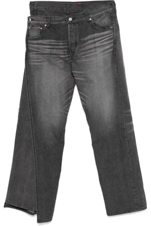 JUNYA WATANABE Jeans, Herre, Sort, L, Denim, Lagdelt Talje Denim Jeans