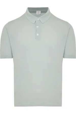 ELEVENTY Top, Herre, Grøn, 2XL, Bomuld, Strikket Polo Shirt i Bomuld