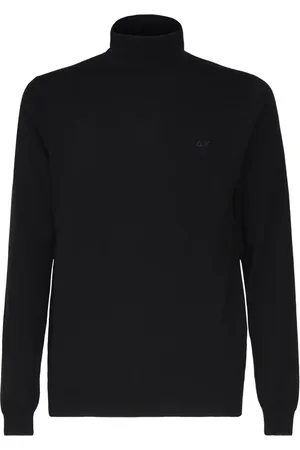 sun68 Strik, Herre, Sort, 2XL, Bomuld, Højhalset sweater