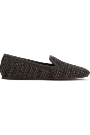 Brunello Cucinelli Sko, Dame, Brun, 39 EU, Læder, Raffia Slippers