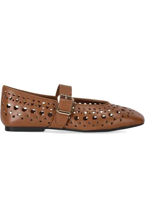 Ash Sko, Dame, Brun, 38 EU, Læder, Kanel Ballet Flat Sko