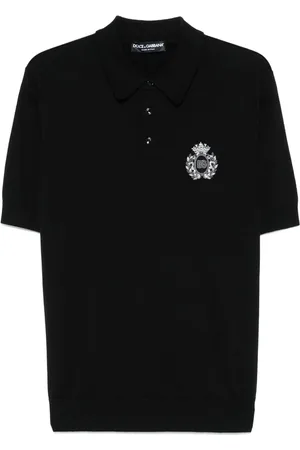 Dolce & Gabbana Top, Herre, Sort, L, Uld, Stilfuld Strik Trøje
