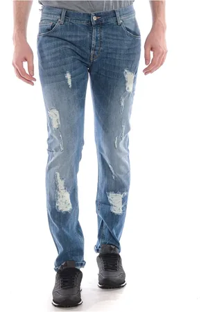 D.A. Daniele Alessandrini Jeans, Herre, Blå, W34, Denim, Klassiske Denim Jeans