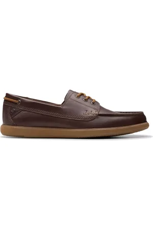 Clarks Sko, Herre, Brun, 42 EU, Læder, Bratton Boat Loafer