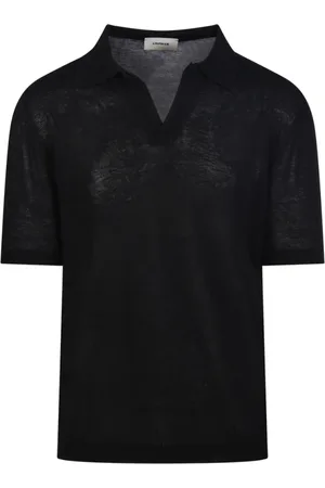A PAPER KID Strik, Herre, Sort, L, Bomuld, Kaviar Sort Polo Shirt