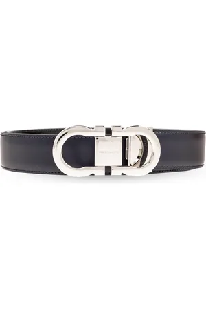 Salvatore Ferragamo Tilbehør, Herre, Blå, 105 CM, Tyl, Reversibelt Bælte Med Logo