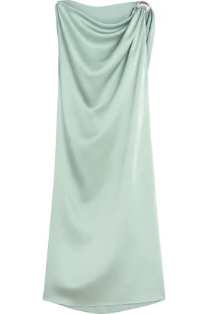 Lanvin Kjole, Dame, Grøn, S, Draperet kjole med Arpège ringdetalje